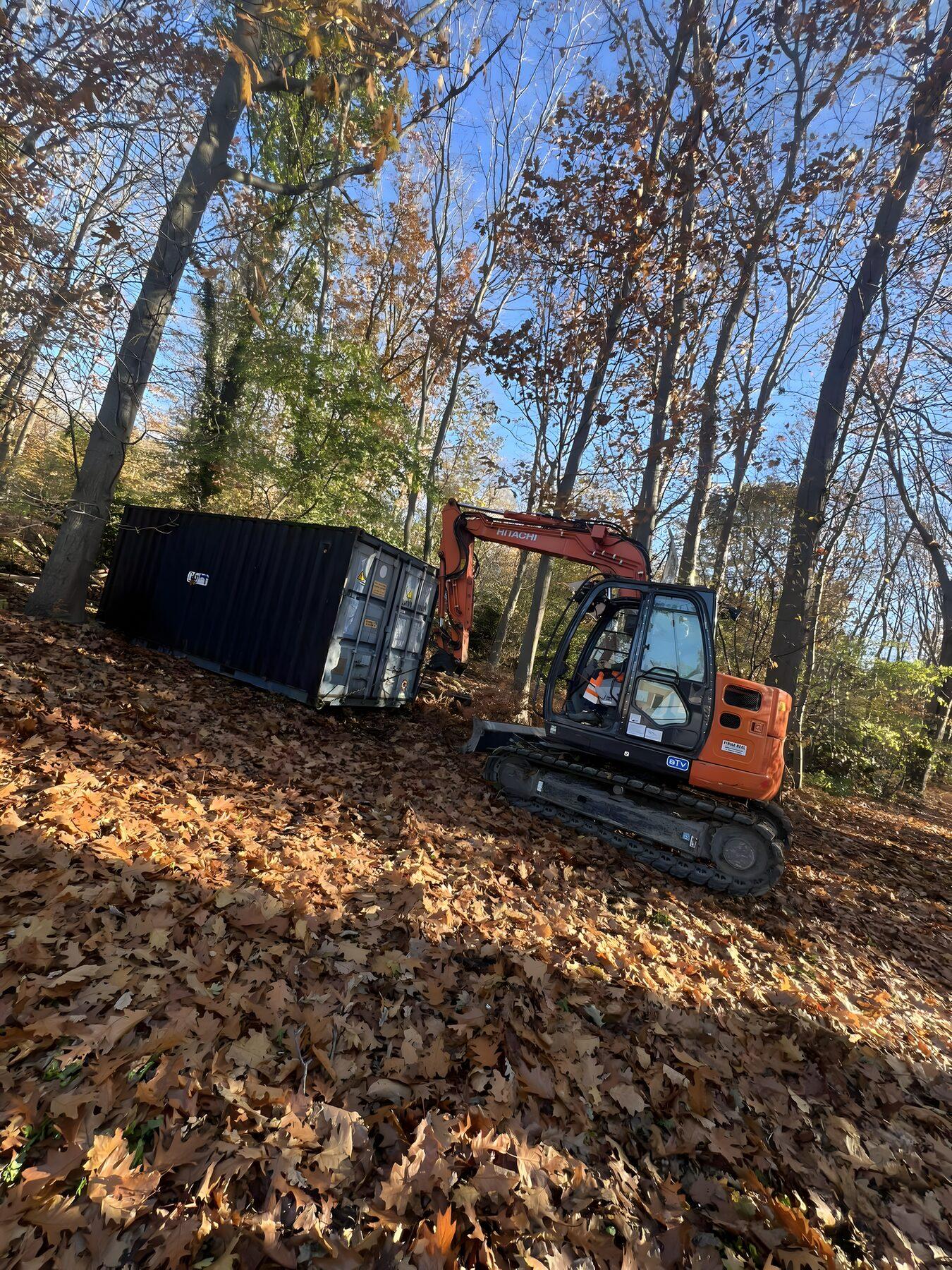 Container uit het bos